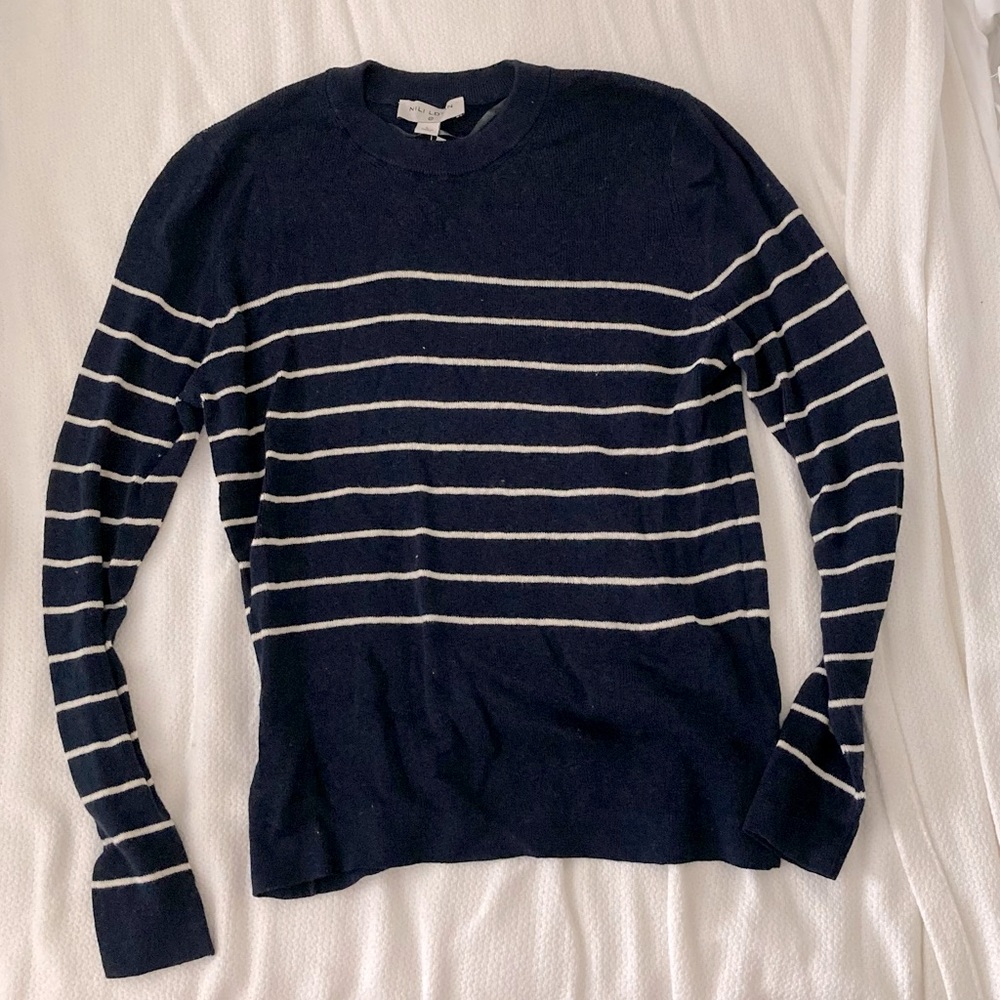 Striped Crewneck Pullover Sweater